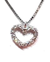 Necklace Woman in White Gold Cubic Zirconia CUORE ZIRC PI UU/Z 1.90 B